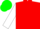 Red, white and green thirds, blue 'v', red maple leaf on white sleeves, red, white and green cap