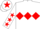 White, Red triple diamond, White sleeves, Red stars, White cap, Red star