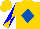 Gold, Royal Blue diamond, Gold and Blue Diabolo on Sleeves, Gold Cap