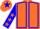 Orange Body, Blue Seams, Blue Arms, Orange Stars, Orange Cap, Blue Star