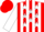 Red, white 'js', white stars, white star and stripes on sleeves, red cap