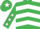 Emerald Green, White chevrons, Emerald Green sleeves, White stars, Emerald Green cap, White star