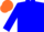 Blue body, blue arms, orange cap