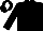 Black body, black arms, black cap, white diamond