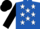 Royal Blue, White stars, Black sleeves and cap