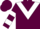 Maroon, White chevron, hooped sleeves