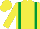 Yellow, em green braces, yellow cap