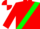 Red, green sash, red & white qtd cap