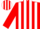 Red, white i k, white stripes, red sleeves