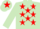 Light Green, Red stars, Light Green sleeves, Light Green cap, Red star