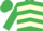 Emerald Green, cream chevrons, Emerald green sleeves, Emerald green cap