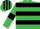 Emerald Green, Black hoops and armlets, striped cap