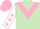 Light Green, Pink chevron, White sleeves, Pink stars, Pink cap