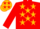 Navy, navy 'h' in red state emblem, gold stars on red sleeves