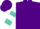 Purple, turquoise map of texas white vp, turquoise bars on sleeves