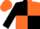 Black and Orange (quartered), Orange and Black chevrons on sleeves, Orange cap