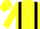 Yellow, black braces, yellow sleeves and cap