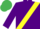 Purple, Yellow sash, Emerald Green cap