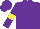 Purple body, purple arms, yellow armlets, purple cap