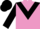 Mauve body, black chevron, black arms, black cap