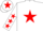 White body, red star, white arms, red stars, white cap, red star