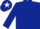 Dark blue body, dark blue arms, dark blue cap, white star
