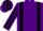 PURPLE, black braces, striped sleeves & cap