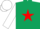 Dark Green, Red star, White sleeves and cap