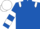 Royal Blue, White epaulettes, Hooped sleeves, White cap