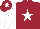 Maroon, White star and sleeves, Maroon cap, White star