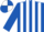 Royal blue & white stripes, quartered cap