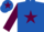 Royal Blue, Maroon star, sleeves and star on cap