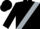 Black, silver sash, silver 'bm'