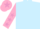 Light Blue, Pink sleeves, Mauve stars, Pink cap, Mauve star