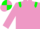 Mauve, green epaulets, quartered cap