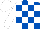ROYAL BLUE & WHITE CHECK, white sleeves & cap