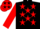 Black, red stars, red sleeves