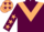Maroon, Beige chevron, Maroon sleeves, Beige stars