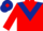 Red, Dark Blue chevron, Dark Blue and Red chevrons on sleeves, Dark Blue cap, Red diamond