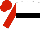 White, Black hoop, Red sleeves and cap