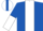 Royal Blue, White stripe, halved sleeves