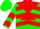 Green, red yoke, red r triangle, red chevrons