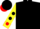 Black, Yellow Sleeves, Black Spots And Cap, Red Collar, Cuffs And Peak