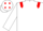WHITE, red epaulettes & armlet, white cap, red diamonds