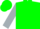 Green, gold sun burst, silver crescents on sleeves