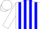 White Body, Blue Striped, White Arms, White Cap
