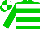Green, White Rings, Quartered Cap