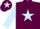 Maroon, Light Blue star, sleeves and star on cap