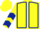 Yellow, Dark Blue seams, chevrons on sleeves, Yellow cap