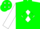 Green, green 'c' on white diamond, green diamonds on white sleeves